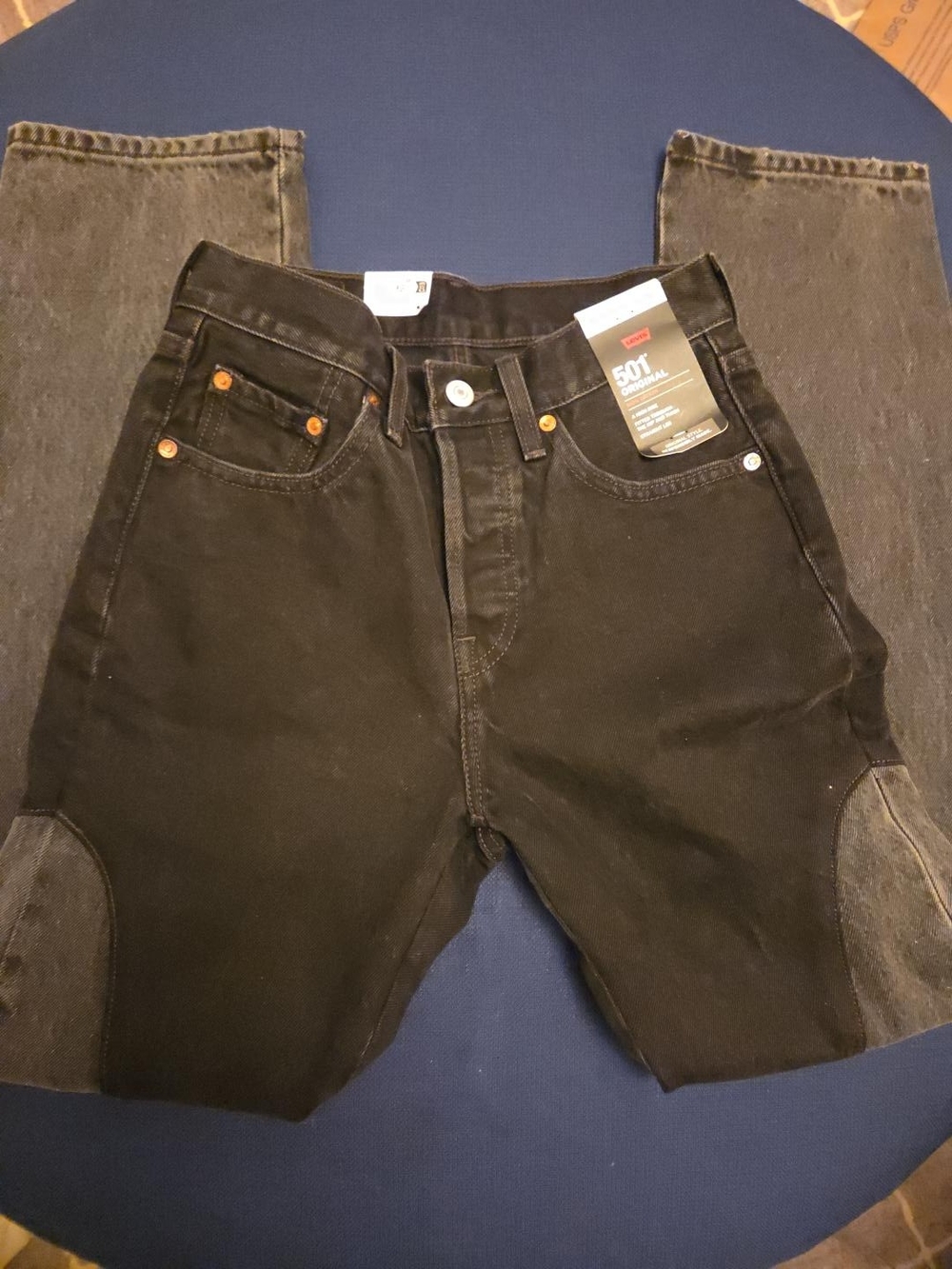 Levi's 501 Straight Leg Colorblock Snap Fly, Size 24x30, Highrise, NWT